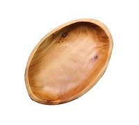 NOLITOY Plateau à Fruits En Bois Massif Ovale 27×18×3 Cm, Plat En Bois Naturel, Conservation Pratique Des Aliments, Pour Restaurant Et Dîner Familial, Plateau De Service Polyvalent