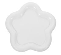 NOLITOY Plateau de Rangement pour Bijoux en Résine Blanche Porte-Boucles D’Oreilles et Plat à Bibelots Décoratif Fleur pour Bureau et Coiffeuse Plateau à Bijoux Polyvalent pour Clés et