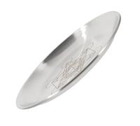 NOLITOY Plateau Rond Acier Inoxydable Pentagramme Plateau Bougie Rituel Polyvalent Métal pour Cérémonie et Oratoire