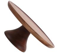 NOLITOY Plateau Rond Bois Acacia Stable avec Pied Support pour Cupcakes Fruits et Desserts Assiette Apéritive Élégante pour Présentation de Table