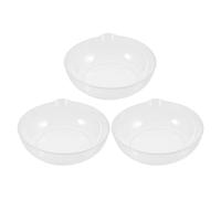NOLITOY Plateaux de Pesée Robustes et Faciles à Nettoyer 3pcs en Plastique Blanc Capacité 800ml pour Balance Numérique Cuisine Pâtisserie et Tâches Culinaires