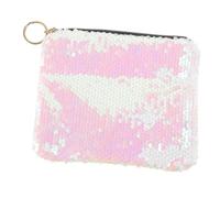 NOLITOY Pochette Cosmétique à Sequins pour Femmes Sac à Main Pratique Et Élégant pour Stocker Cartes Clés Téléphone Et Maquillage Rose Brillant