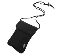 NOLITOY Pochette de Voyage Multifonction pour Passeport en Nylon Noir avec Protection RFID, Tour de Cou Unisexe pour Documents et Téléphone, Organisateur Compact Voyage Loisirs Affaires