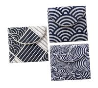 NOLITOY Pochette Porte-Serviettes Hygiéniques Tissu Lavable 3 Pièces Protection Féminine Voyage Étudiante Pratique Compacte