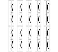 NOLITOY Pochoirs à Sourcils en Pvc Jaune Règle de Mise pour Tatouage des Sourcils Modèle de Guide 10 Pièces Outil Maquillage Pratique pour Femmes et Filles