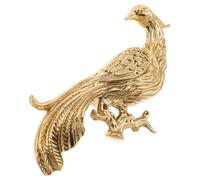 NOLITOY Poignée de Porte en Laiton Massif à Motif Phénix en Relief Bouton Oiseau Décoratif pour Tiroirs Placards Cave à Vin et Meubles à Chaussures Finition Élégante et Installation