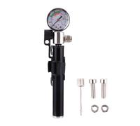 NOLITOY Pompe à Air pour Vélo Haute Pression Portable, Gonfleur de Pneu de Vélo, Plastique PC et Alliage D’Aluminium, Noir, Pompage Rapide, Poignée Ergonomique, pour Moto et Bouée