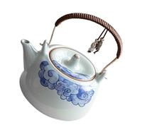NOLITOY Porcelain Tea Kettle Ceramic Teapot With Comfortable Handle For Loose Leaf Tea Traditional Chinese Style For Home Use And Decorative Display