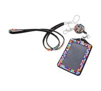 NOLITOY Porte-Badge avec Cordon en Strass Colorés Porte-Carte d'Identité Rétractable avec Enrouleur Accessoire pour Badges Infirmière et Enseignant Lanière Élégante pour Usage