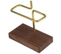 NOLITOY Porte Filtre à Café Noyer avec Support Laiton Rack de Rangement pour Papier Filtre Design Éventail pour Cuisine Café et Bar Support Pratique et Décoratif