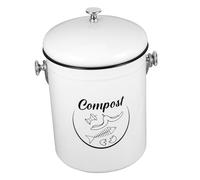 NOLITOY Poubelle Composteur Cuisine Fer avec Couvercle Anti-odeurs Bac Recyclable pour Déchets Alimentaires Seau de Recyclage pour Plan de Travail Design Moderne et Capacité Moyenne