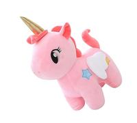 NOLITOY Poupée Licorne en Peluche Rose 25 Cm sans Corne, Coussin Décoratif Moelleux en Coton PP, Doux et Confortable pour Anniversaire et Chambre D’garçon et Filles