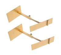 NOLITOY Présentoir à Chaussures Réglable Hauteur et Angle Ajustables en Acier Inoxydable 2 Pièces Étagère à Chaussures Finition Or Brossé pour Talons Hauts Maison et Magasin