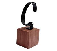 NOLITOY Présentoir pour Montre-Bracelet Support de Rangement Noir C Cercle en Bois Foncé Console Bureau Présentation Montres Bracelet Affichage Organisateur de Montre Compacte