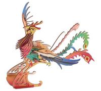 NOLITOY Puzzle 3D en Bois à Assembler Phénix Garçon et Filles, Kit Éducatif Culturel Taille Moyenne, Jouet D’éveil Montessori pour Développement Cognitif, Jeu Créatif Apprentissage,