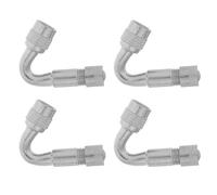 NOLITOY Rallonges De Valve Métalliques Coudées 45° Argentées, 4 Pièces, Extension De Tige De Soupape pour Voiture, Moto Et Vélo, Prolongateurs Robustes Compatibles Pneus Air, Usage Plein Air