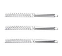 NOLITOY Râpe à Fromage Ustensile Cuisine Professionnel en Acier Inoxydable 3 Pièces Manuelle Long Manche pour Râper Fromage Dur et Fruits pour Usage Domestique