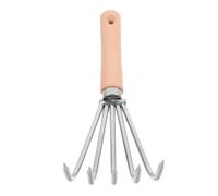 NOLITOY Râteau à Main Petit avec Manche Ergonomique Outil Jardinage Main pour Ameublir Sol Désherber et Planter Cultivateur Jardin Compact pour Précision et Confort