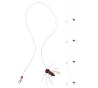 NOLITOY Recharge de 5 Têtes pour Baguette Magique Chat en Plastique Forme Insecte Réaliste pour Chaton Interactif D'intérieur Facile à Remplacer et Stimulant l'exercice