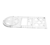 NOLITOY Règle à Dessin Multifonctionnelle en Plastique pour Étudiants, Outil Polyvalent de Dessin Traçage pour Design et Ingénierie