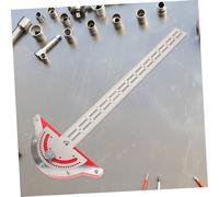 NOLITOY Règle Angle Multifonction pour Menuiserie Acier Inoxydable Règle de Bord et Équerre Bois Métrique Outil Portable avec Protection pour DIY
