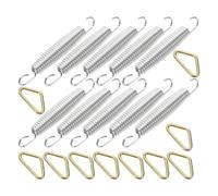 NOLITOY Ressorts pour Trampoline à Extrémités Crochetées 14 Cm avec Crochets Triangulaires 10 Pièces Kit de Remplacement Acier Haute Tension Accessoires pour Entretien Couleur