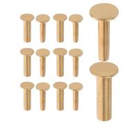 NOLITOY Rivets en Acier Inoxydable pour Couteaux de Chef à Fixation, 7 Paires, Vis à Tête Plate pour Réparation de Manches de Couteaux en Bois, Accessoires DIY la Cuisine Professionnels