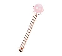NOLITOY Roller Jade Naturel pour Massage Visage Outil de Soin Peau Anti-poches Léger et Confortable Massage Musculaire Facile pour Usage Quotidien Rose