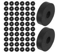 NOLITOY Rondelles Isolantes en Caoutchouc Noir O 20X6X5 MM 50 Pcs Amortisseurs Anti-Vibrations pour Équipements Mécaniques Patins D’Isolation et Entretoises Caoutchouc Robustes