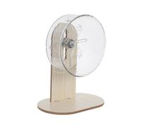 NOLITOY Roue d'exercice pour Hamster Petite Roue Silencieuse avec Structure Stable en Plastique et Bois pour Cage Intérieure Couleur Kaki Soucoupe Volante pour Petits Animaux