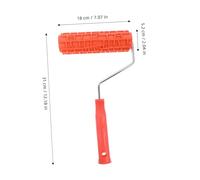 NOLITOY Roulette à Peinture Caoutchouc avec Poignée Motif Relief pour Décoration Murale Texture Antibulles et Réutilisable Outil de Peinture pour Façade Extérieure et Ragréage