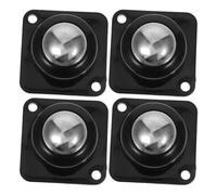 NOLITOY Roulettes Universelles Adhésives Noires 4 Pièces, Roues Pivotantes Collantes pour Meubles, Bases Mobiles Multi-usages, Accessoires Bureau Pratiques et Faciles à Installer,