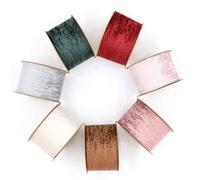 NOLITOY Ruban D’Emballage 5 M en Suédine Bicolore Rouge Foncé Ruban pour Fleurs Fraîches Décoration Fête et Loisirs Créatifs Matériel pour Nœuds et Scrapbooking