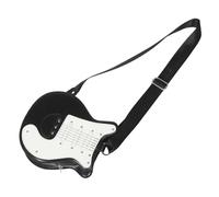 NOLITOY Sac Bandoulière Forme Guitare Électrique PU Noir et Blanc Sac Croisé Original Résistant et Confortable Accessoire Musical Unique pour Femmes et Filles Fans de Musique