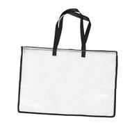 NOLITOY Sacoche à Poignées Transparente Pochette pour Portfolio Art Rangement pour Affiches et Tableaux avec Fermeture Éclair