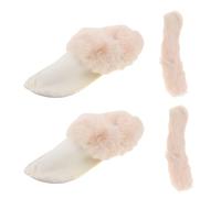 NOLITOY Semelles Intérieures Amovibles pour Sabots 42-43 Doublure Chaude en Fausse Fourrure Blanche Épaisse Semelles Douces et Respirantes pour Chaussures Trouées D’Hiver Confort