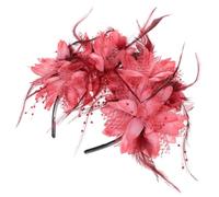 NOLITOY Serre-tête Fleuri Artificiel et Plumes Bandeau de Fête pour Halloween Coiffe avec Boucle Décorative Couleur Aléatoire