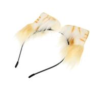 NOLITOY Serre-tête Oreilles de Chat Créatif pour Cosplay et Fête Bandeau Orange et Blanc Accessoire Cheveux Chic pour Adultes