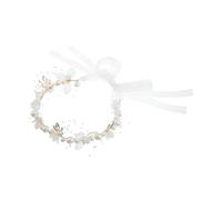 NOLITOY Serre Tete Perle Fleuri Bandeau de pour Fille Couronne de Fleurs avec Ruban pour Cheveux