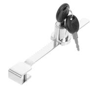 NOLITOY Serrure à Cliquet Verre pour Porte Coulissante avec Clés Serrure de Sécurité pour Réfrigérateur et Vitrine Protection Vol pour Congélateur et Armoire Verre