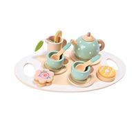 NOLITOY Service à Thé Bois pour Garçon Fille Jeu de Rôle Dinette Garçon Fille Accessoire Cuisine Simulant Vaisselle Éducatif pour Fête de Thé