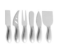 NOLITOY Set de Couteaux à Fromage Facile à 6 Pièces en Acier Inoxydable Couteau à Beurre et Fourchette et Découpe Précise pour Plateau de Fromage