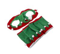 NOLITOY Set de Décoration Cheval pour Fêtes de Noël Protège-jambes Respirants et Bonnet Elfique Accessoires pour et Événements Festifs