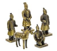 NOLITOY Set de Figurines en Alliage Soldats de Terre Cuite Décoration Vintage Sculptures de l'Empereur pour Bureau et Cabinet