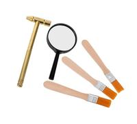 NOLITOY Set Excavation Archéologique pour Garçon Fille avec Marteau Brosse Loupe et Ciseau Kit Complet pour Fouilles Géologiques et de Éducatif Stem pour Exploration Interactive