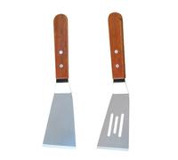 NOLITOY Spatule à Steak Acier Inoxydable avec Manche Pelle Fendue pour Cuisson et Drainage Huile Ustensile de Cuisine Polyvalent pour Barbecue et Friture