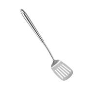 NOLITOY Spatule de Cuisine Acier Inoxydable à Manche Rond Ustensile Résistant pour Frire et Cuisson Poignée Ergonomique pour Suspension et Facile à Nettoyer Accessoire pour Cuisine Maison