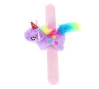 NOLITOY Stuffers Embrassez La Bague Bracelet Licorne Bracelet Claque Nouveaux Bracelets De Claque Nouveaux Bracelets à Claques Cadeaux De Fête Câlins Tout- Peluche Violet Poignet Coton Pp