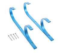 NOLITOY Support Alliage Aluminium pour Poteaux De Piscine Rack De Suspension Extérieur Multifonction Bleu Crochet Résistant pour Manche Télescopique Épuisette Râteau Et Tuyau Aspiration