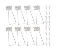 NOLITOY Support Arrière pour Cadre Photo en Fer, Petit Format Argenté, Lot de 8 Set de Supports 16 Vis, Accessoire Stable pour Décoration Intérieure et Fixation DIY Cadres Photos